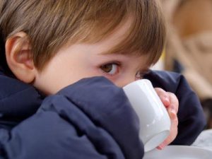 COFFEE . CHILD DRINKING